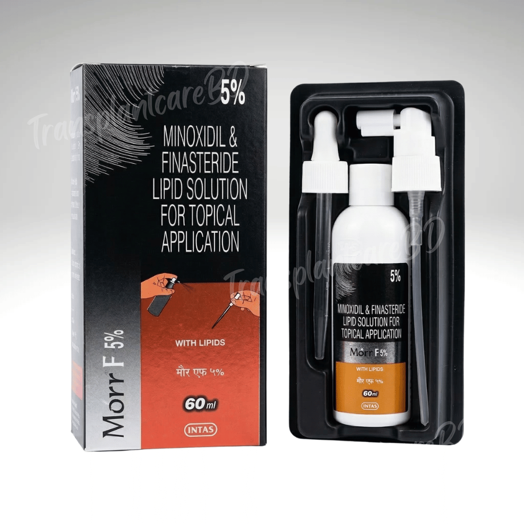 Morr-F 5% Solution – Minoxidil + Finasteride Hair Regrowth Treatment for Men | 60ml (Buy Online in Bangladesh)