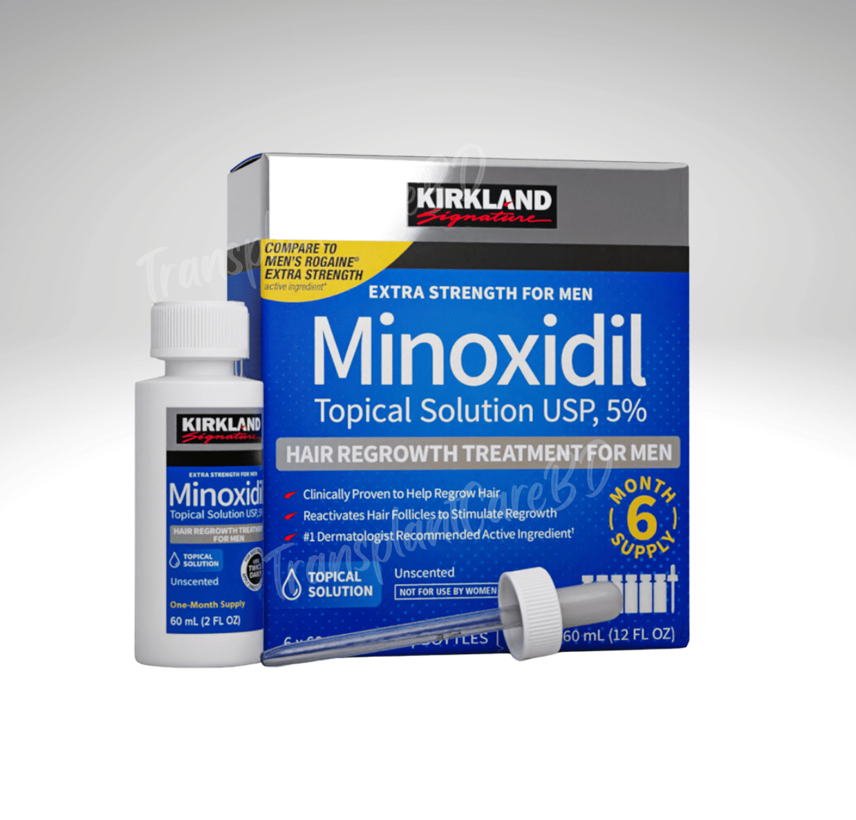 Kirkland Minoxidil 5% for Men | 60ml 1-Month Supply Hair Regrowth Treatment