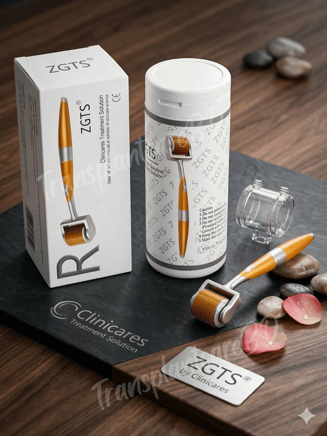 ZGTS Titanium Derma Roller for Hair Regrowth & Skin Rejuvenation | Professional 192 Titanium Alloy Microneedles | Clinical Grade Microneedling Tool for Scalp, Beard, and Face