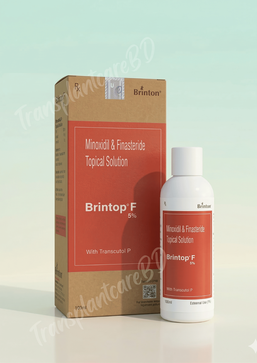 Brintop F 5% Topical Solution | Minoxidil & Finasteride Hair Regrowth