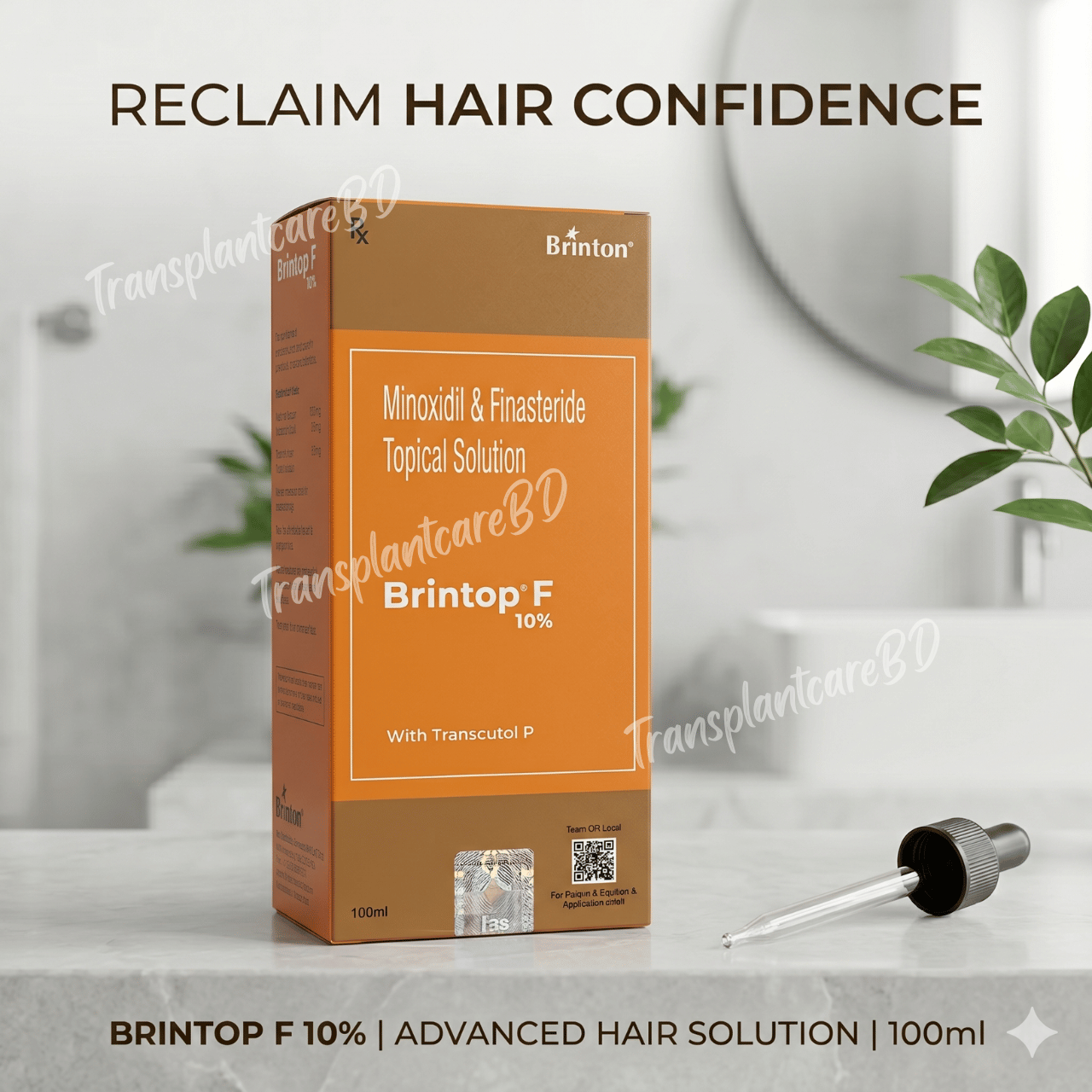 Brintop F 10% Minoxidil & Finasteride Topical Solution – 100 ml