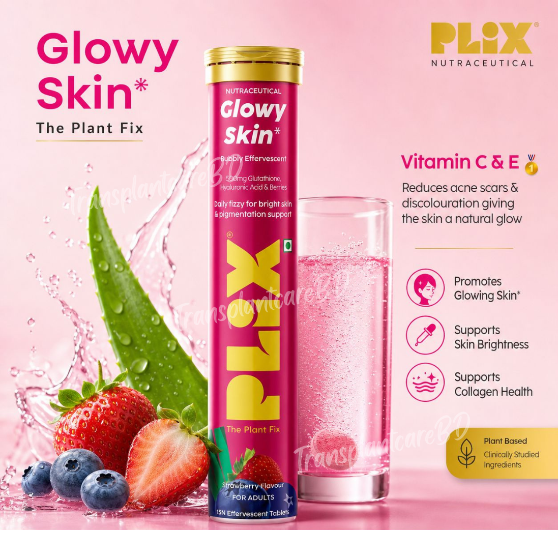 Plix Glutathione Skin Brightening Tablets (15 Tabs)